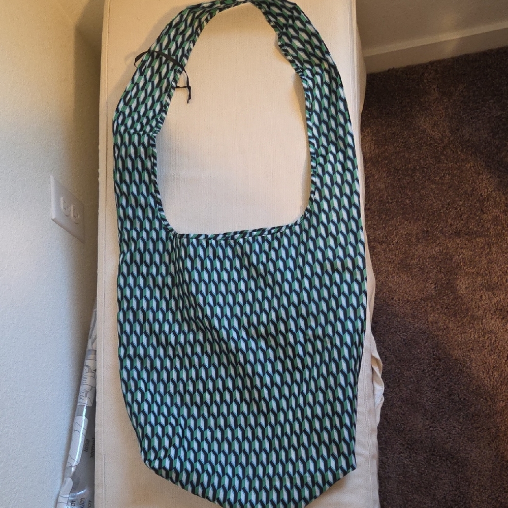 Stylish Green and Black Patterned Bag